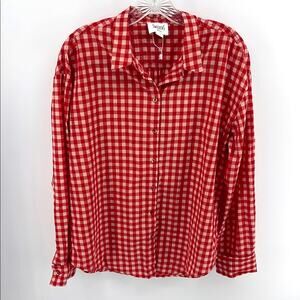 SWILDENS NWOT picnic plaid long sleeve button up dress shirt sz 40